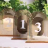 Gold Arch Table Numbers Full Striped Cut-Out
