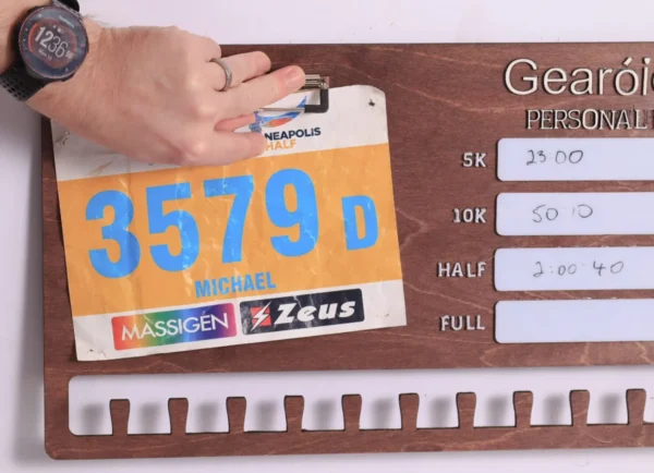 Personalised Medal Board with Race Bib Display Cover